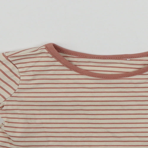 George  Girls Pink Striped  Basic T-Shirt Size 2 Years