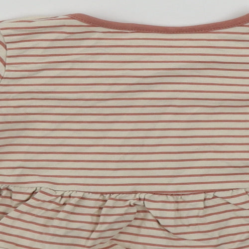 George  Girls Pink Striped  Basic T-Shirt Size 2 Years