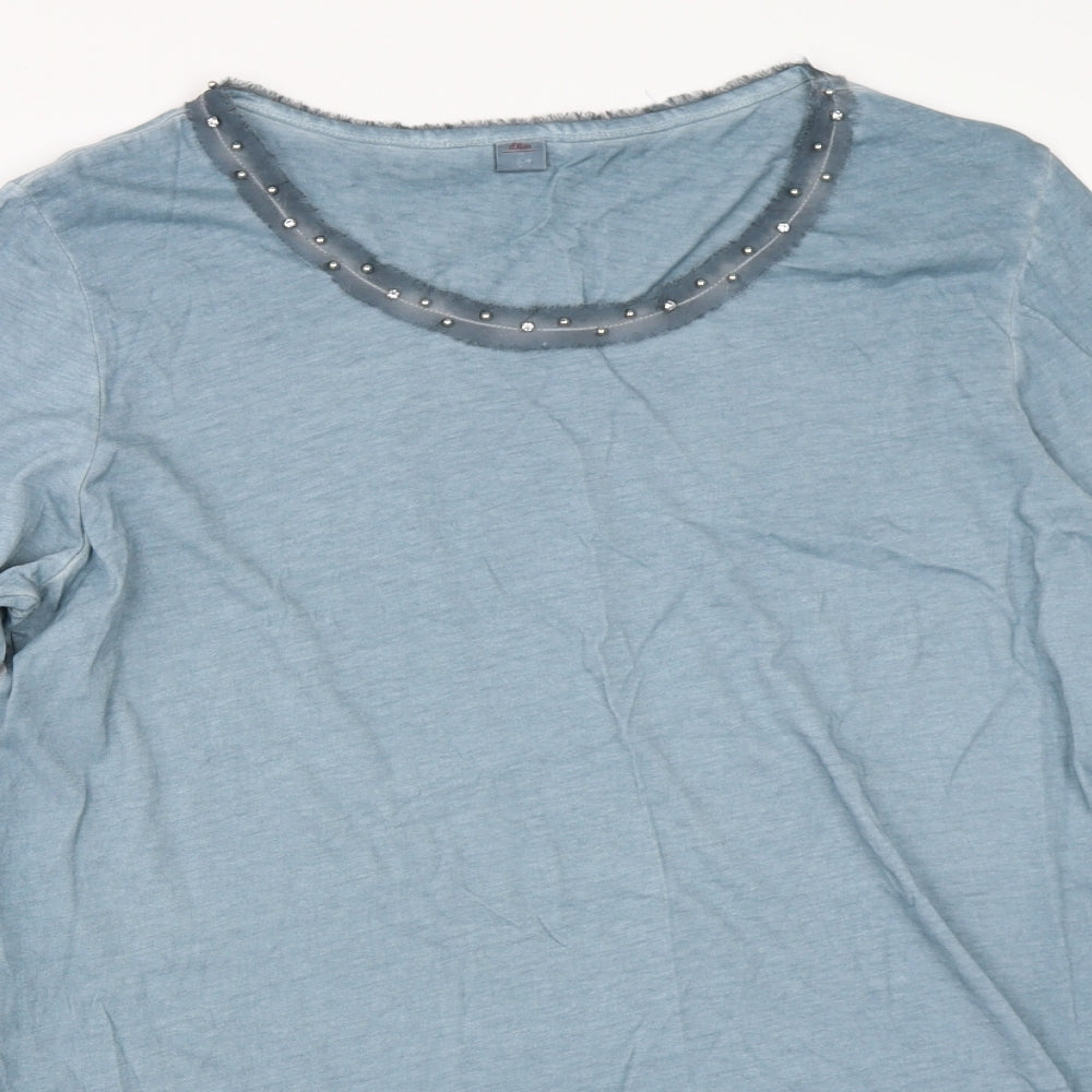 s.Oliver Womens Blue   Basic T-Shirt Size 16