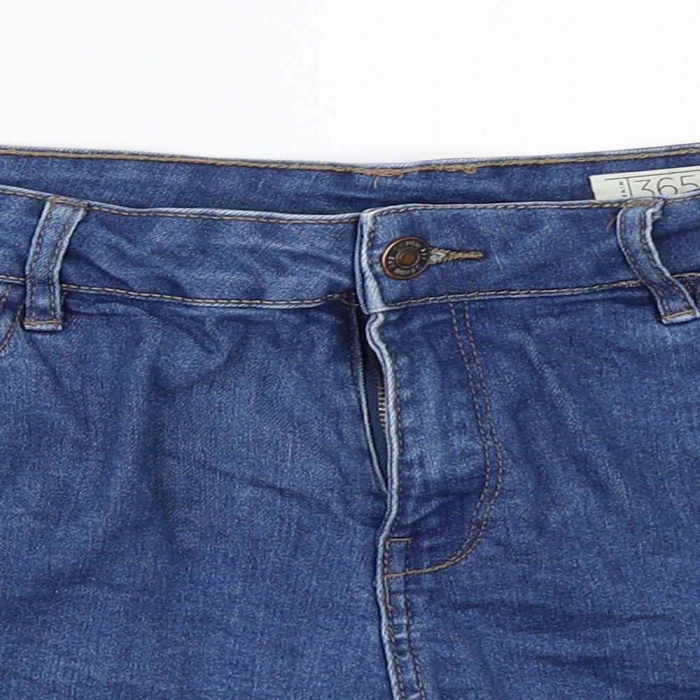 365 Denim Womens Blue  Denim Hot Pants Shorts Size 12