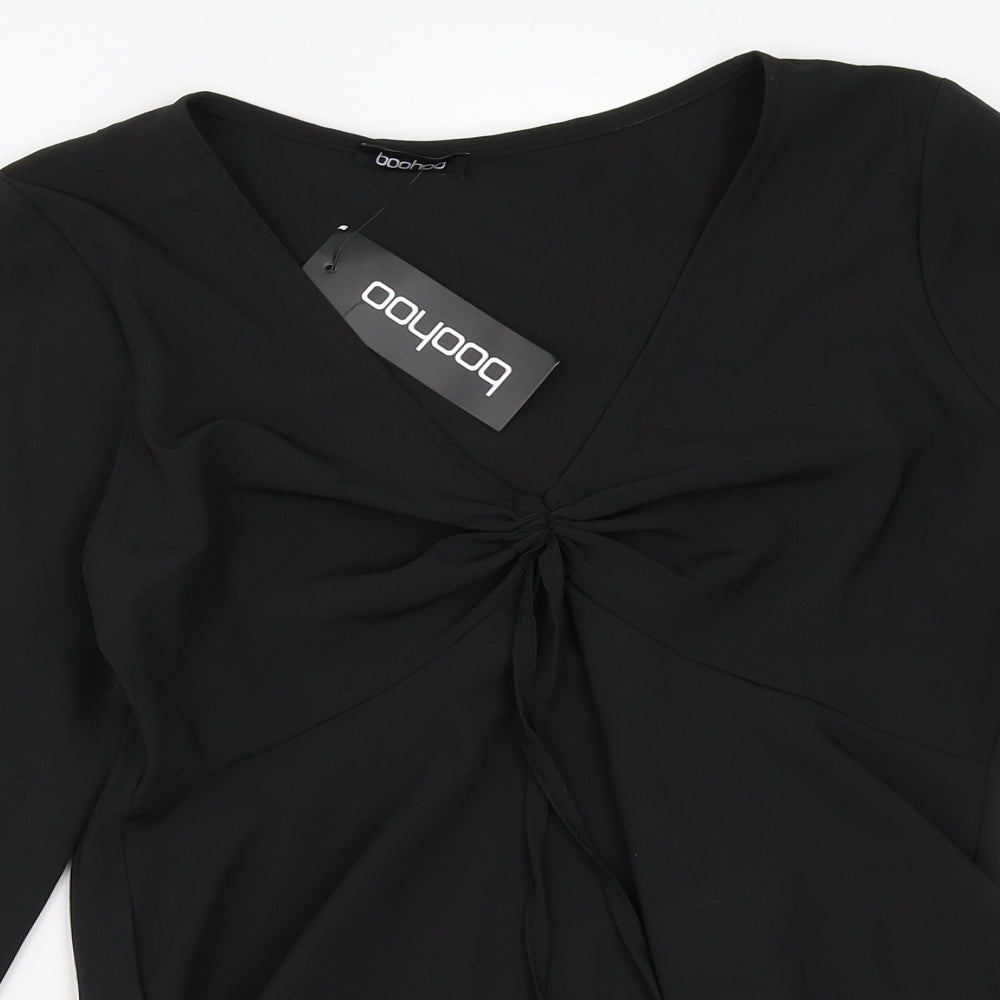 Boohoo Womens Black   Basic Blouse Size 10