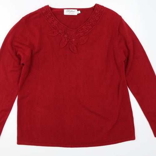 Reflect Womens Red   Pullover Jumper Size L