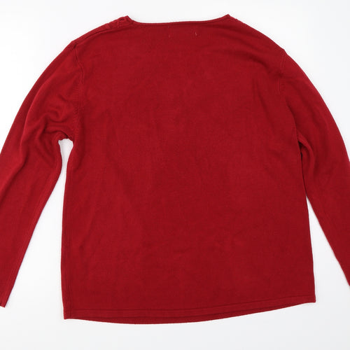 Reflect Womens Red   Pullover Jumper Size L