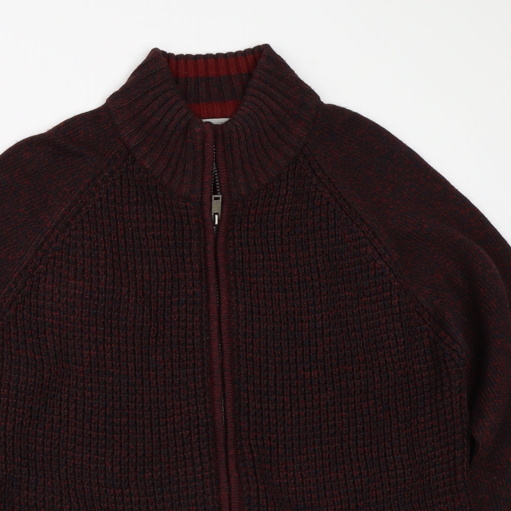 Marks and Spencer Mens Red   Full Zip Jumper Size M