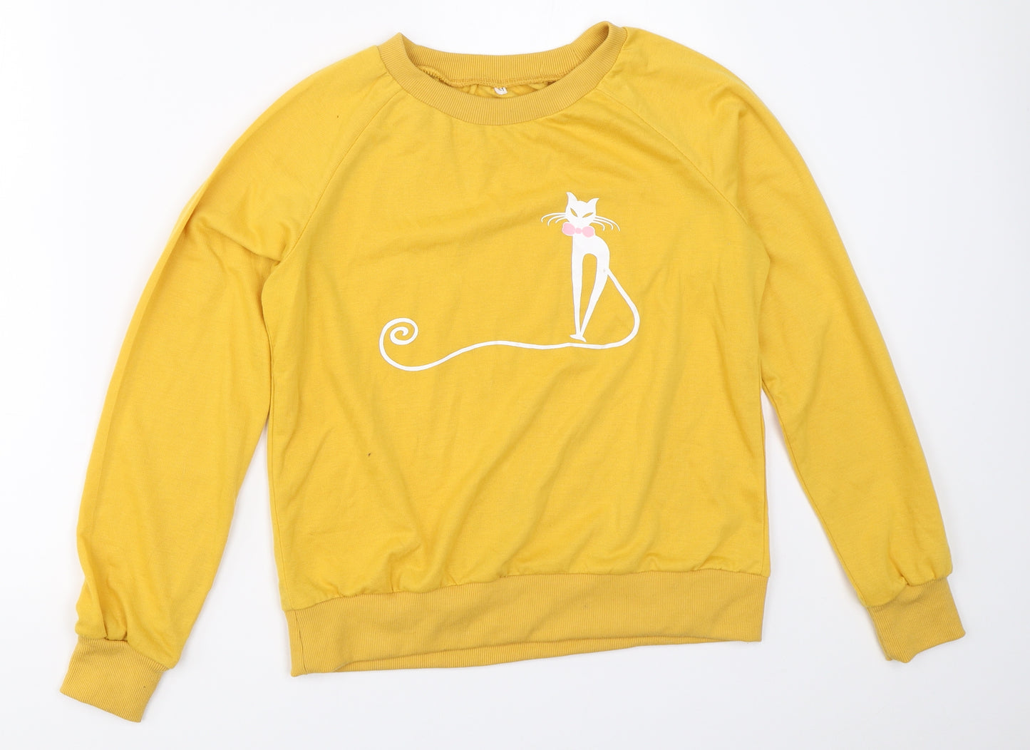 Preworn Womens Yellow   Pullover Sweatshirt Size M