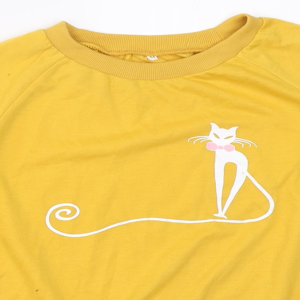 Preworn Womens Yellow   Pullover Sweatshirt Size M