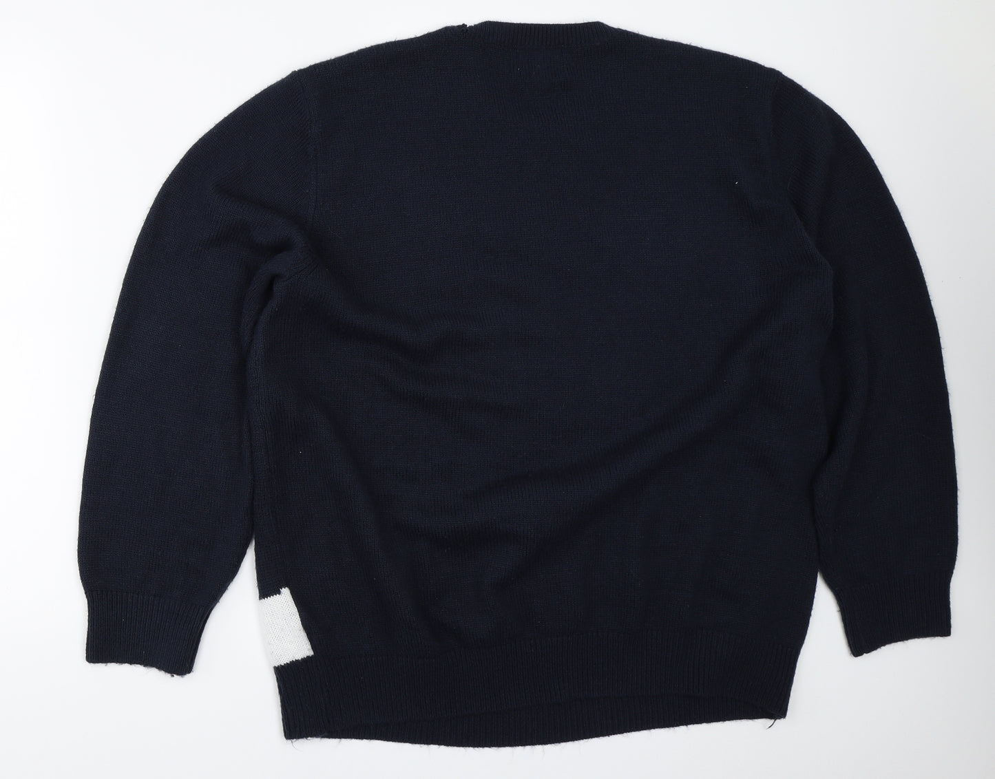 George Mens Blue   Pullover Jumper Size 2XL  - christmas reindeer rudolph
