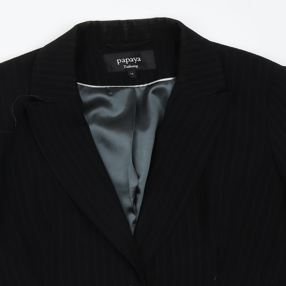 Papaya Womens Black   Jacket Blazer Size 14