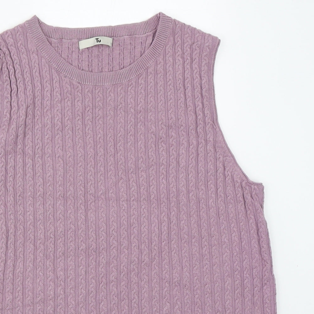 TU Womens Purple   Vest Jumper Size 18