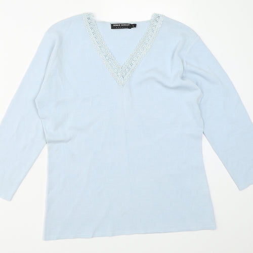 Debbie Morgan Womens Blue   Pullover Jumper Size L
