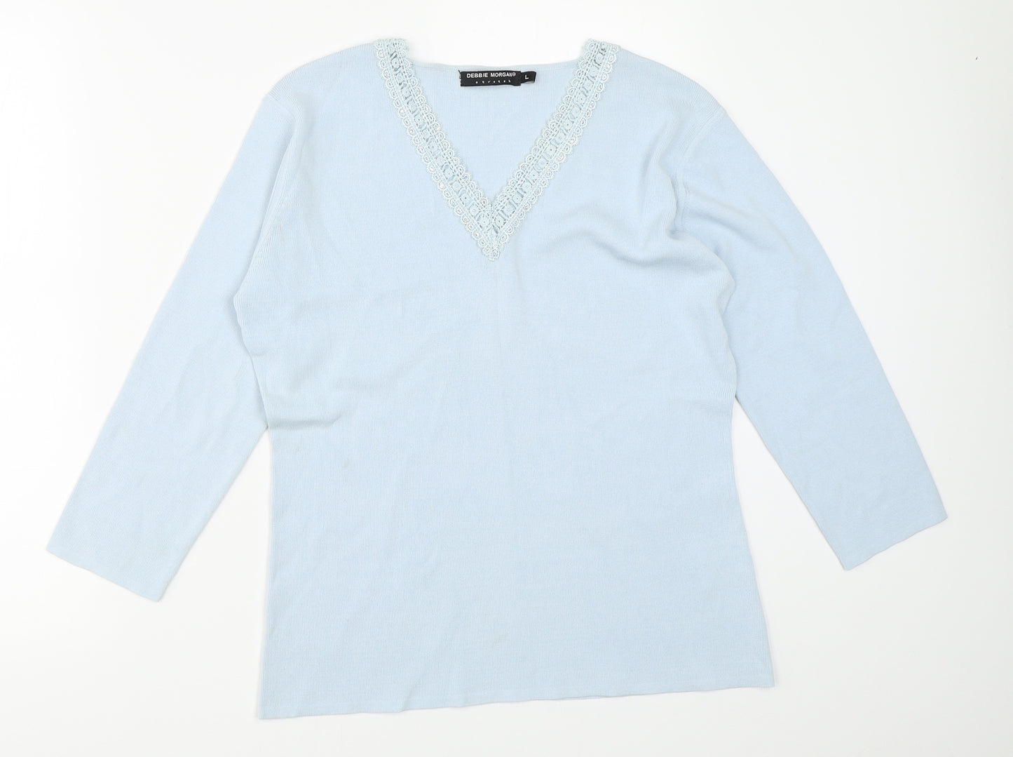 Debbie Morgan Womens Blue   Pullover Jumper Size L