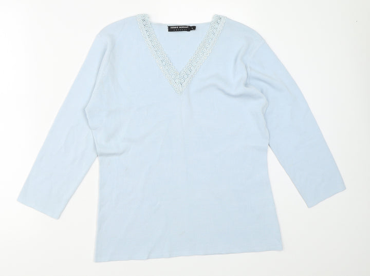 Debbie Morgan Womens Blue   Pullover Jumper Size L