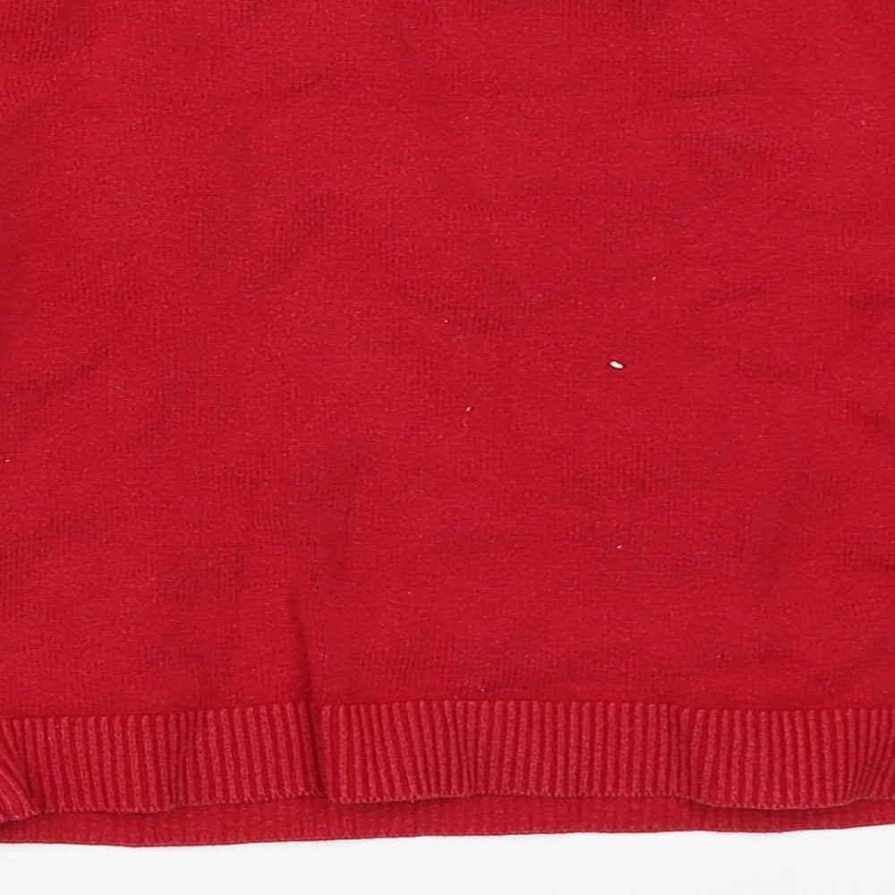 H&M Girls Red   Pullover Jumper Size 3-4 Years