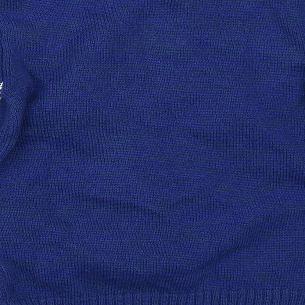 George Boys Blue   Pullover Jumper Size 6-7 Years  - christmas