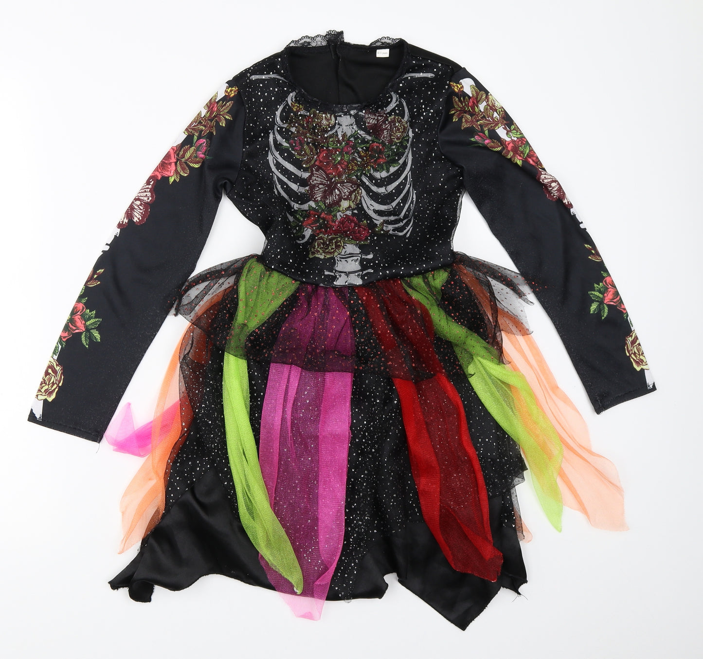 Preworn Girls Black   Tutu Dress  Size 8-9 Years  - halloween costume