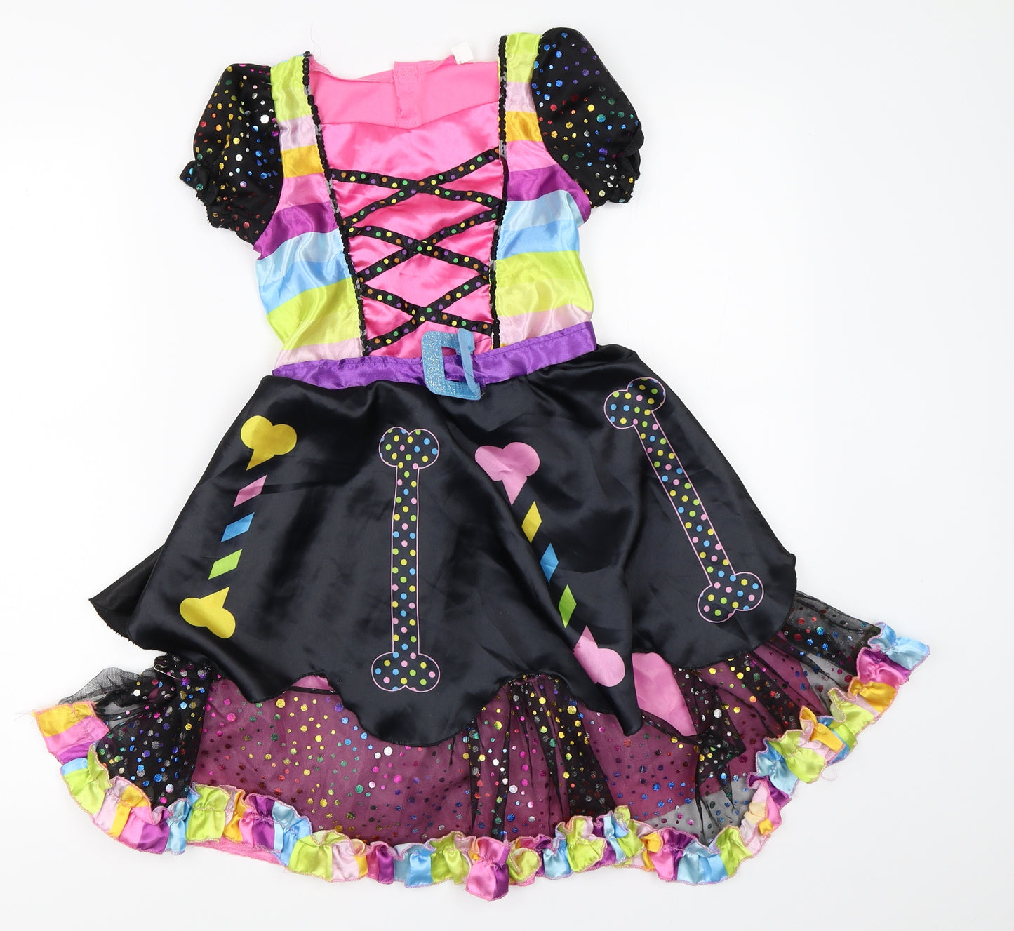 Preworn Girls Black   Tutu Dress  Size 6-7 Years  - halloween costume