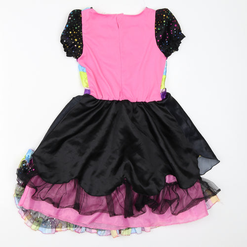Preworn Girls Black   Tutu Dress  Size 6-7 Years  - halloween costume