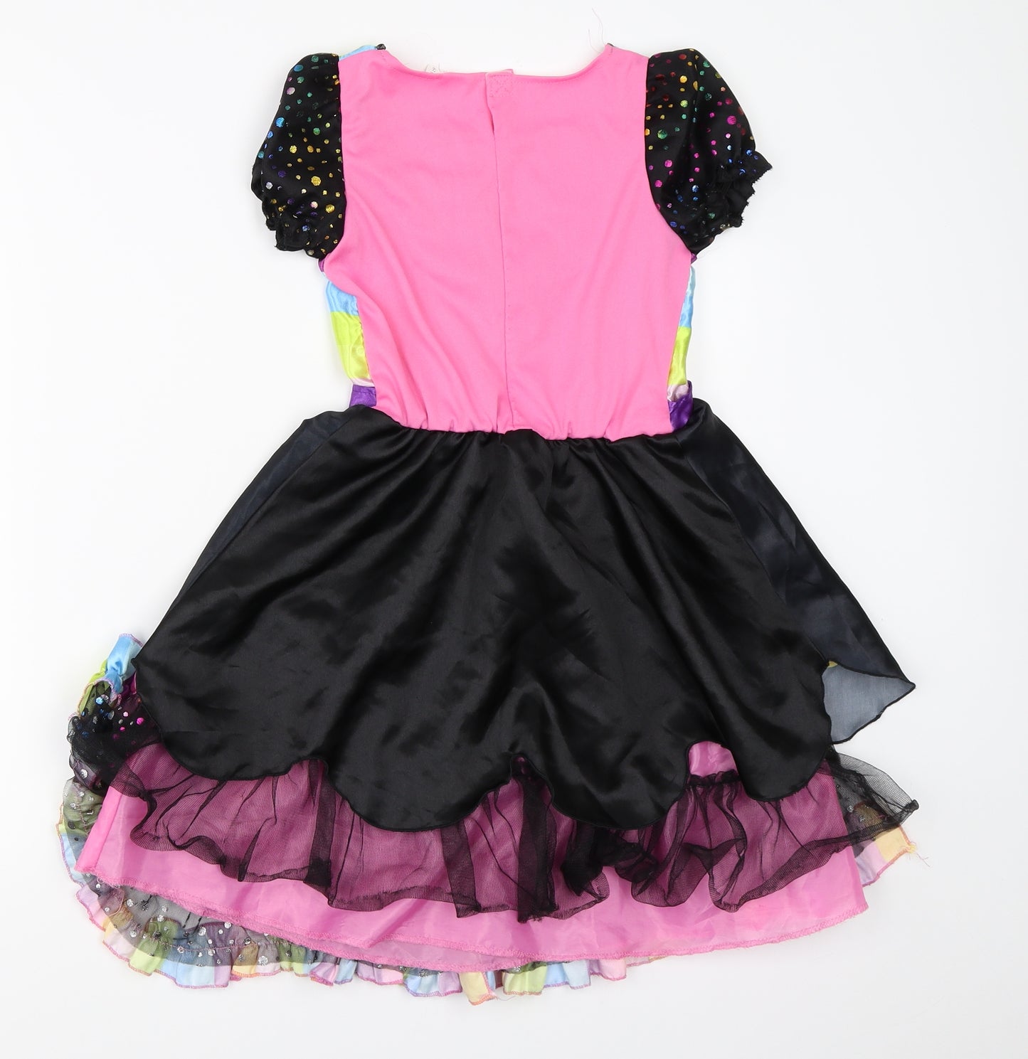 Preworn Girls Black   Tutu Dress  Size 6-7 Years  - halloween costume