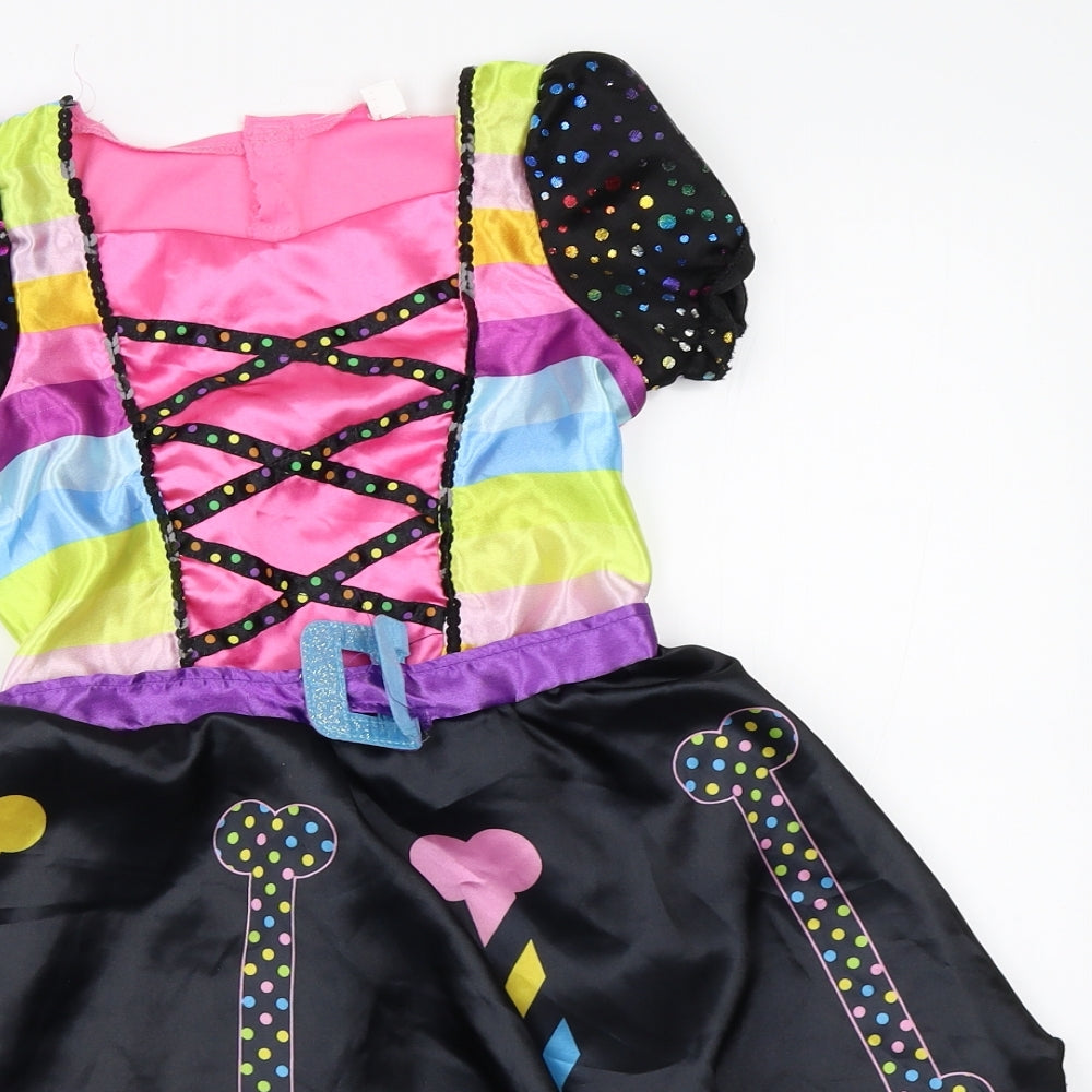 Preworn Girls Black   Tutu Dress  Size 6-7 Years  - halloween costume