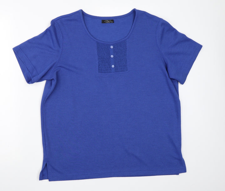 BM Womens Blue Basic T-Shirt Size M