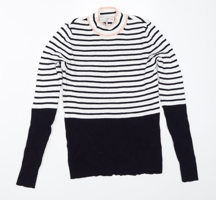 Principles Womens Blue Striped  Pullover Jumper Size 12