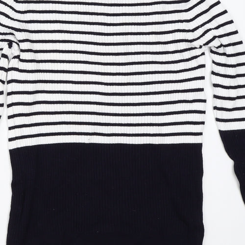 Principles Womens Blue Striped  Pullover Jumper Size 12