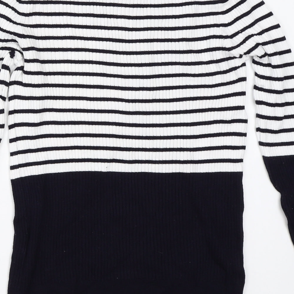 Principles Womens Blue Striped  Pullover Jumper Size 12