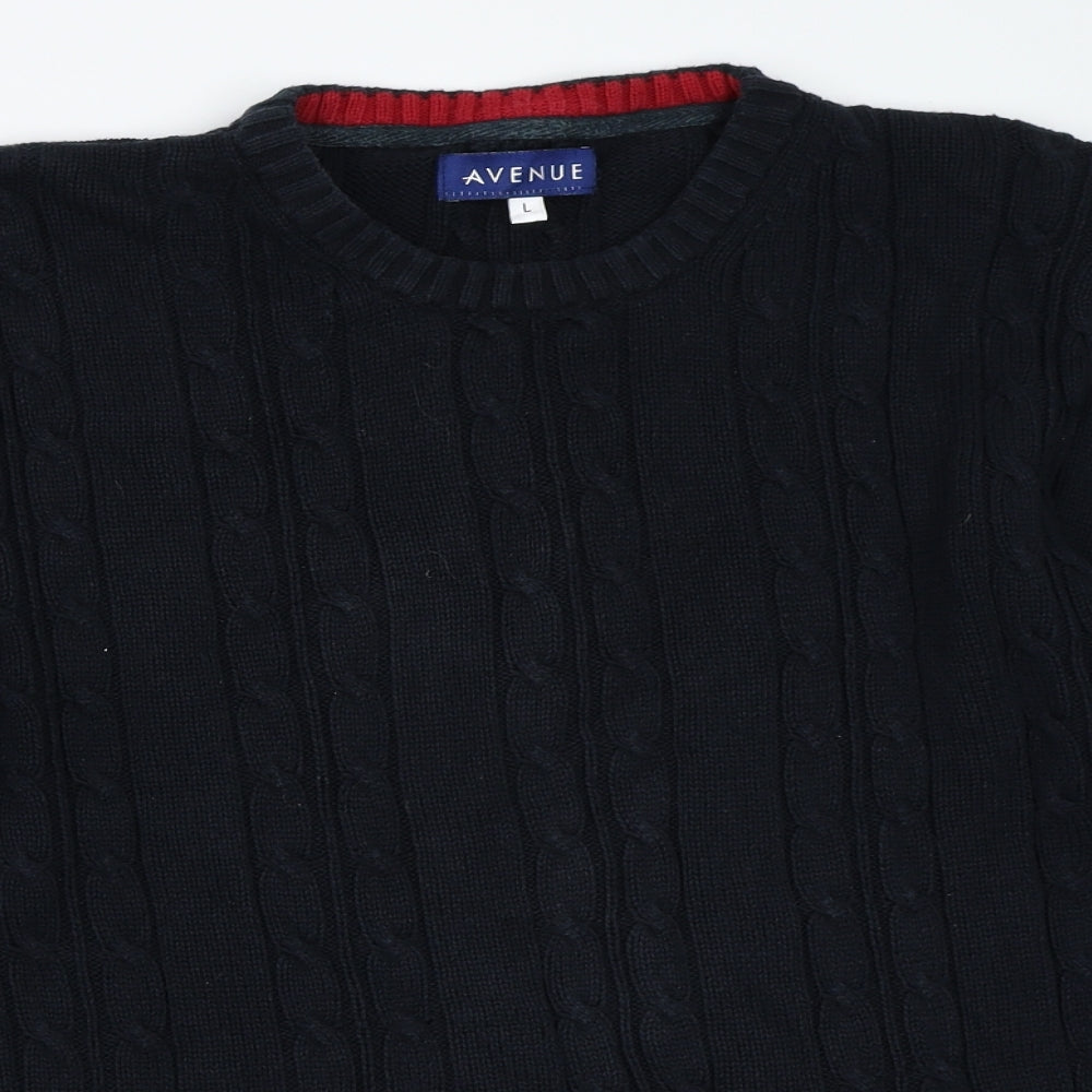 Avenue Mens Blue   Pullover Jumper Size L