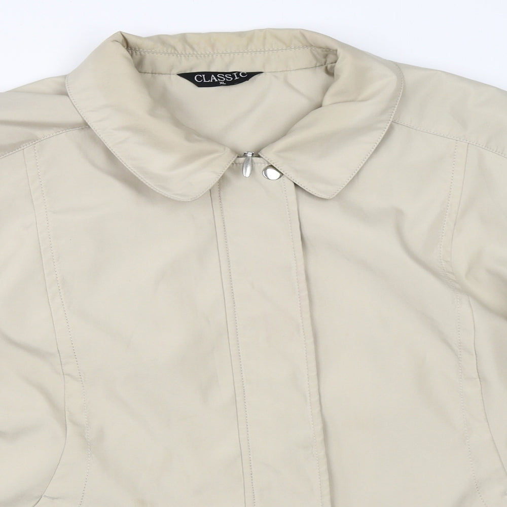 Classic Womens Beige   Overcoat Coat Size XL