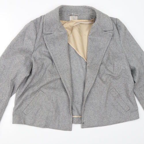 Marks and Spencer Womens Grey   Overcoat Coat Size 18