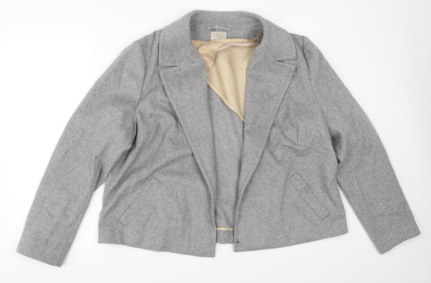 Marks and Spencer Womens Grey   Overcoat Coat Size 18