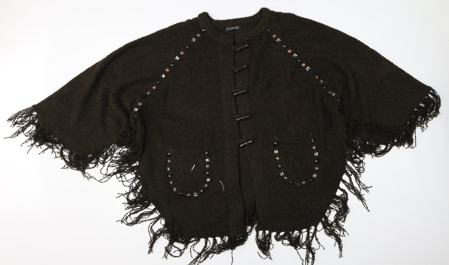 Floresse Womens Green   Cardigan Jumper One Size