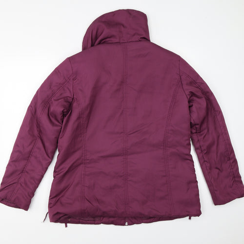 Klass Womens Purple   Overcoat Coat Size M