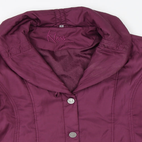 Klass Womens Purple   Overcoat Coat Size M
