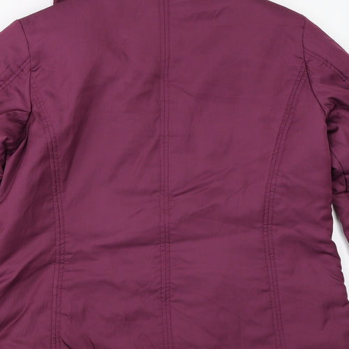 Klass Womens Purple   Overcoat Coat Size M