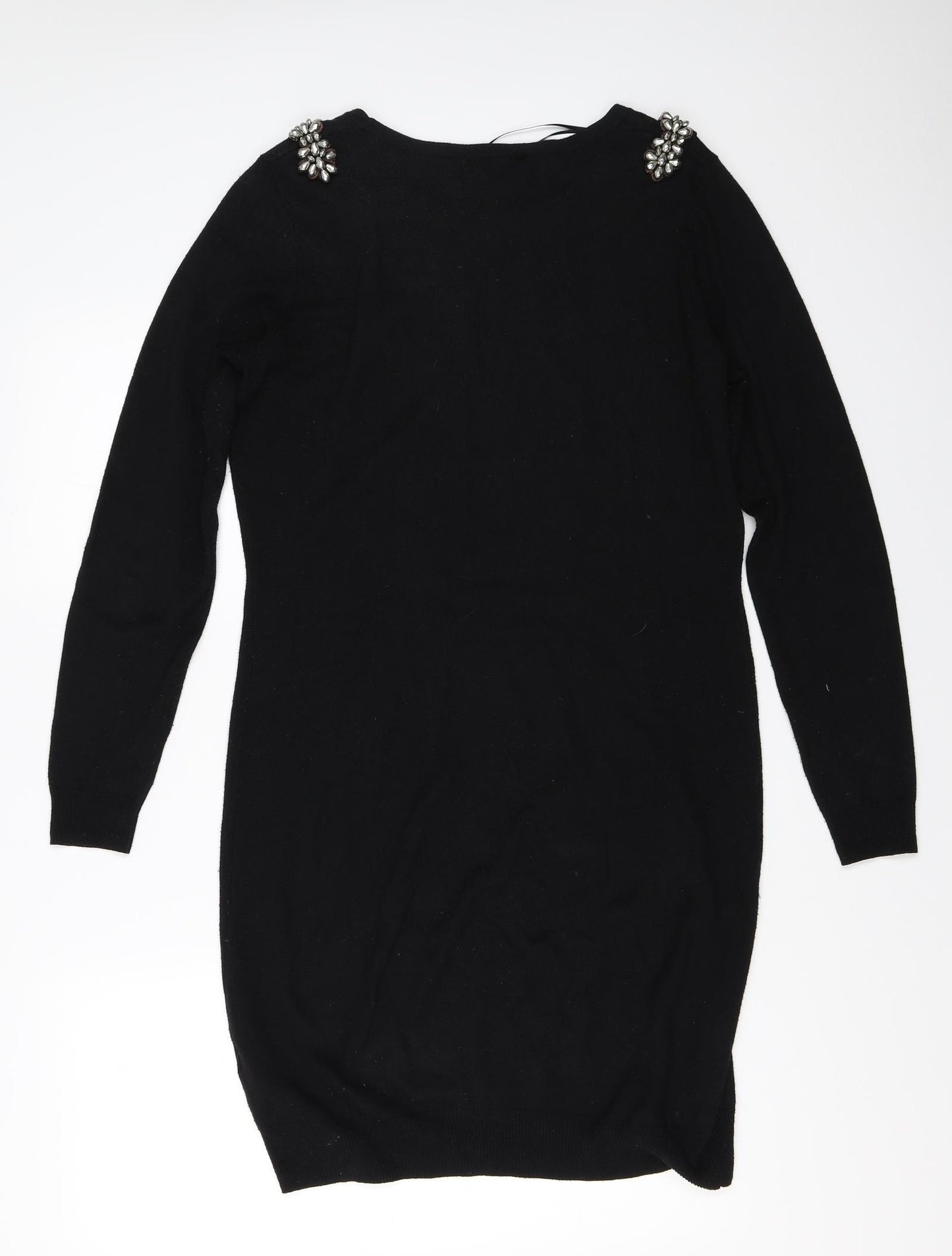 F&F Womens Black   Jumper Dress  Size 10