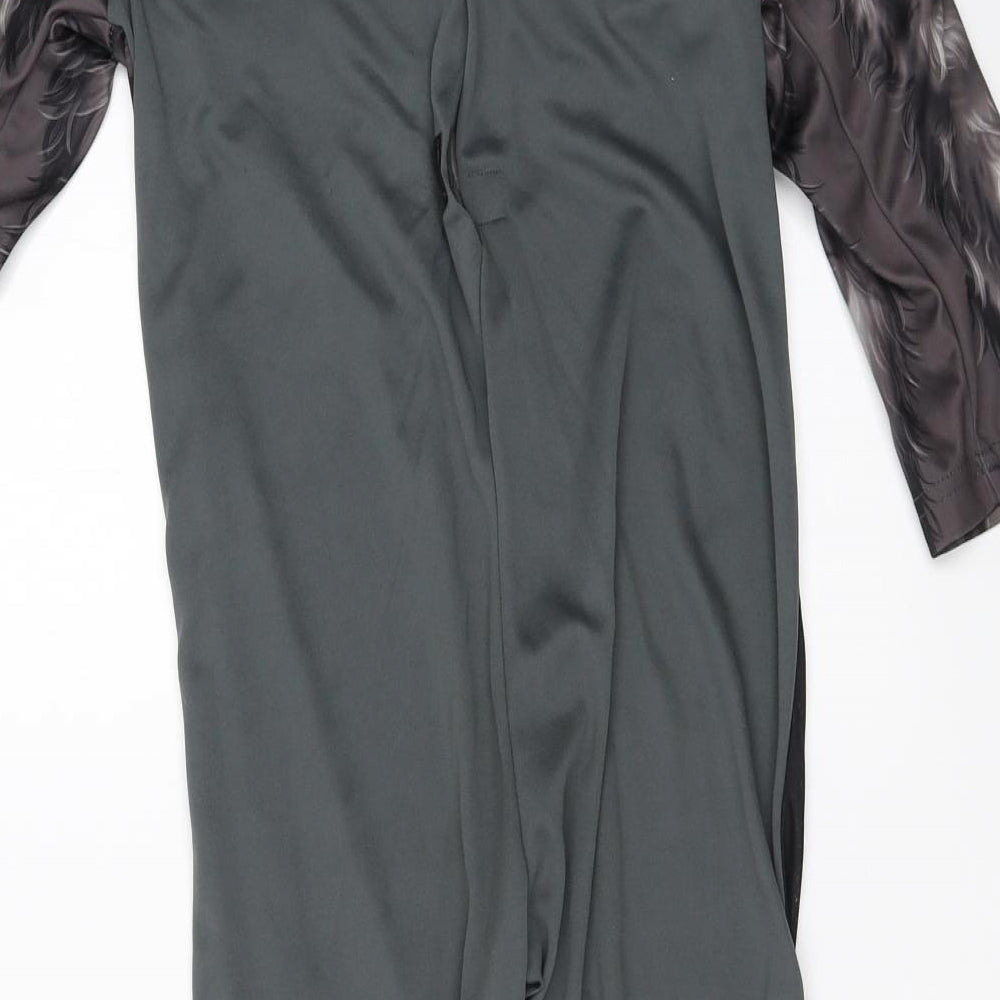 Hallow Scream Boys Grey   Basic T-Shirt Size 5-6 Years  - halloween costume