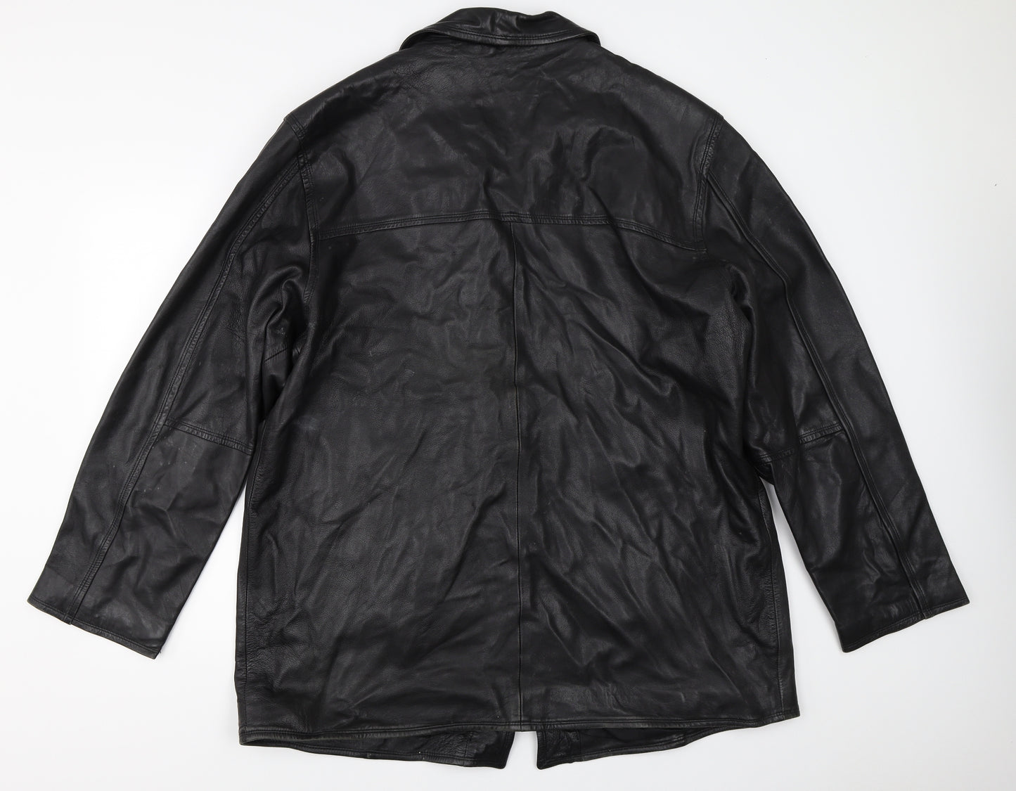 MDK Mens Black   Overcoat Coat Size 3XL