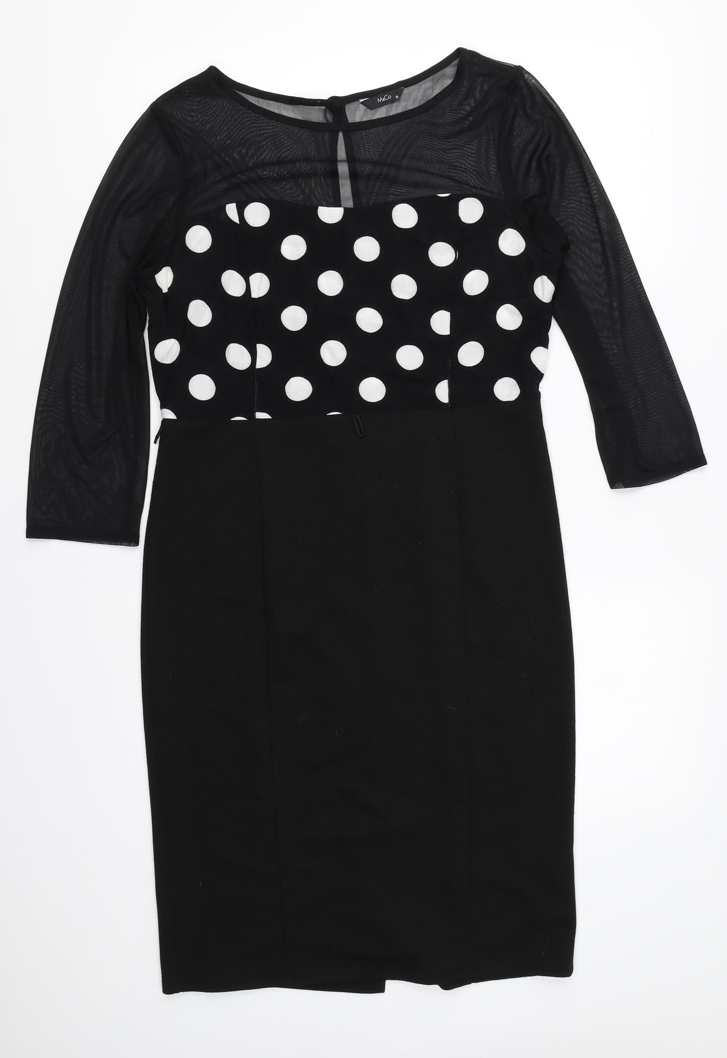 M&Co Womens Black   Bodycon  Size 12