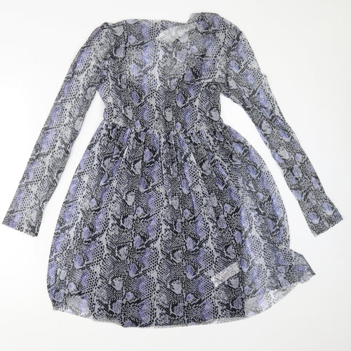 Primark Womens Blue Animal Print  Fit & Flare  Size 8