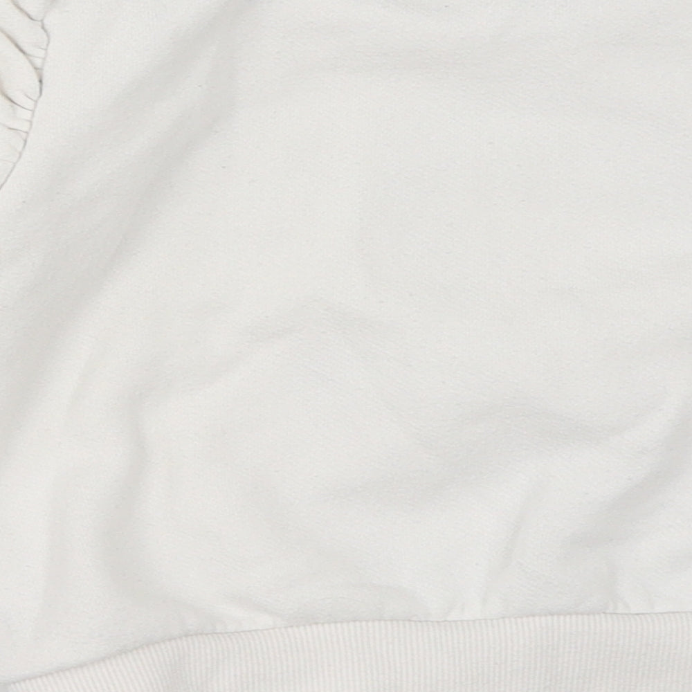 Primark Girls White   Pullover Sweatshirt Size 4-5 Years  - snow white