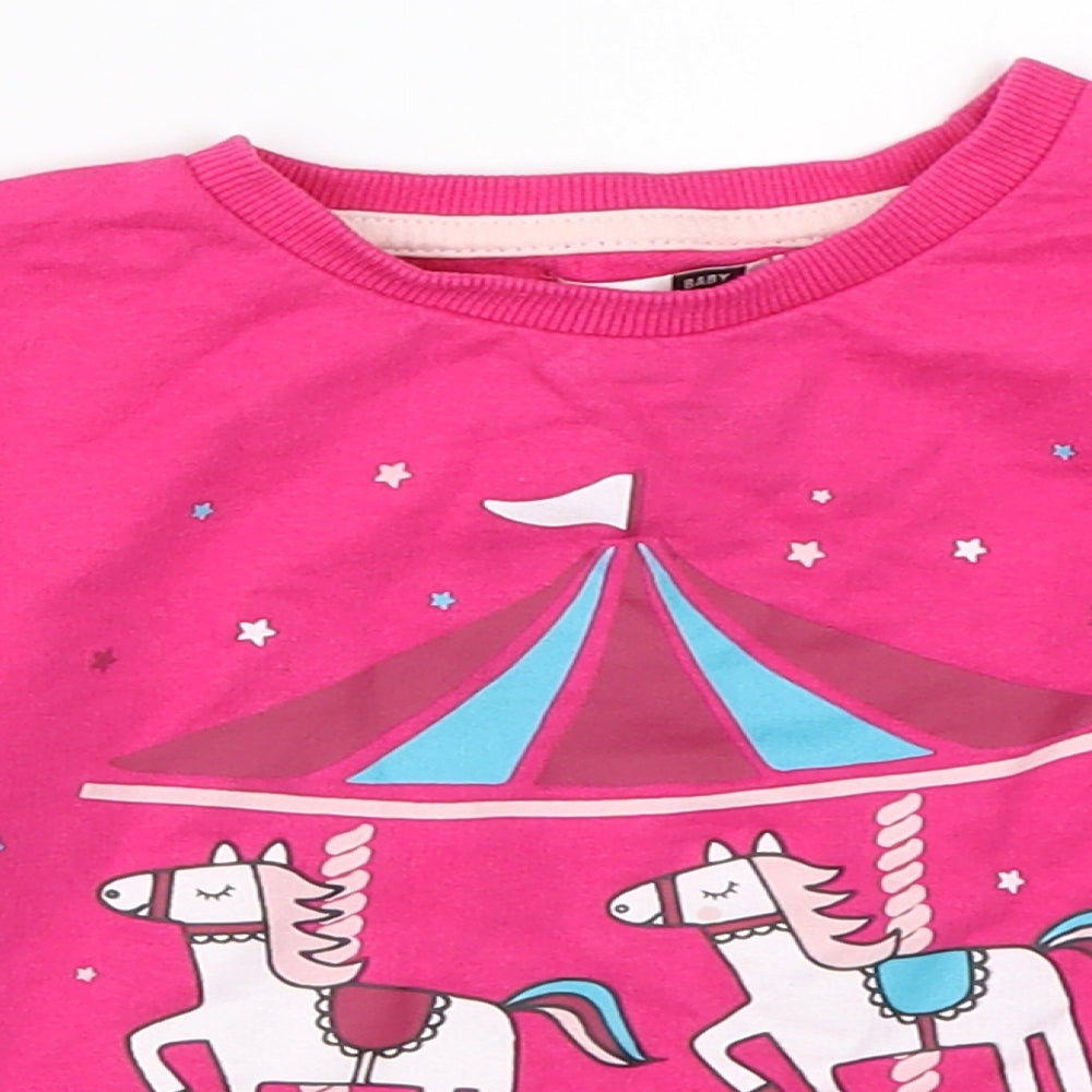 Pep&Co Girls Pink   Pullover Jumper Size 18-24 Months