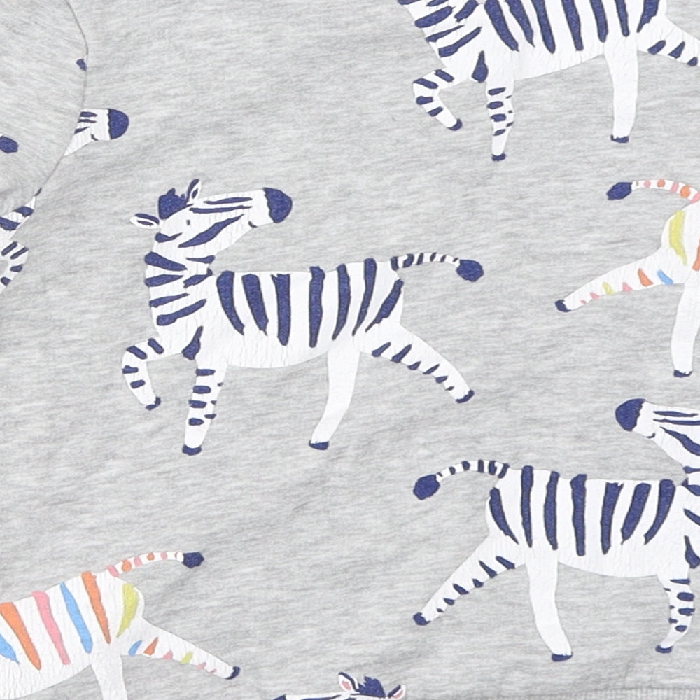 Marks and Spencer Girls Grey   Pullover Sweatshirt Size 2-3 Years  - zebra