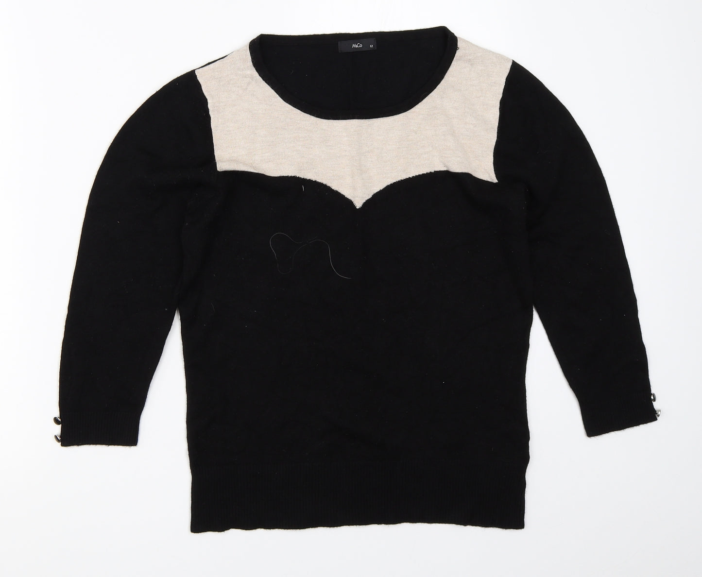 M&Co Womens Black   Pullover Jumper Size 12