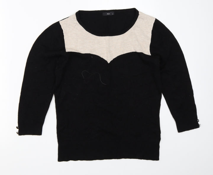 M&Co Womens Black   Pullover Jumper Size 12