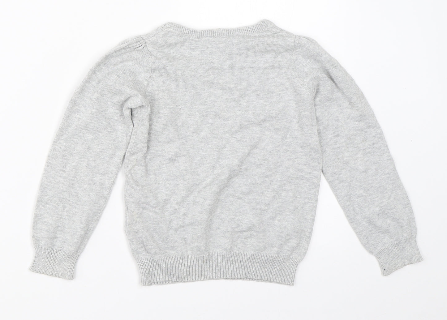 H&M Girls Grey   Pullover Jumper Size 5-6 Years