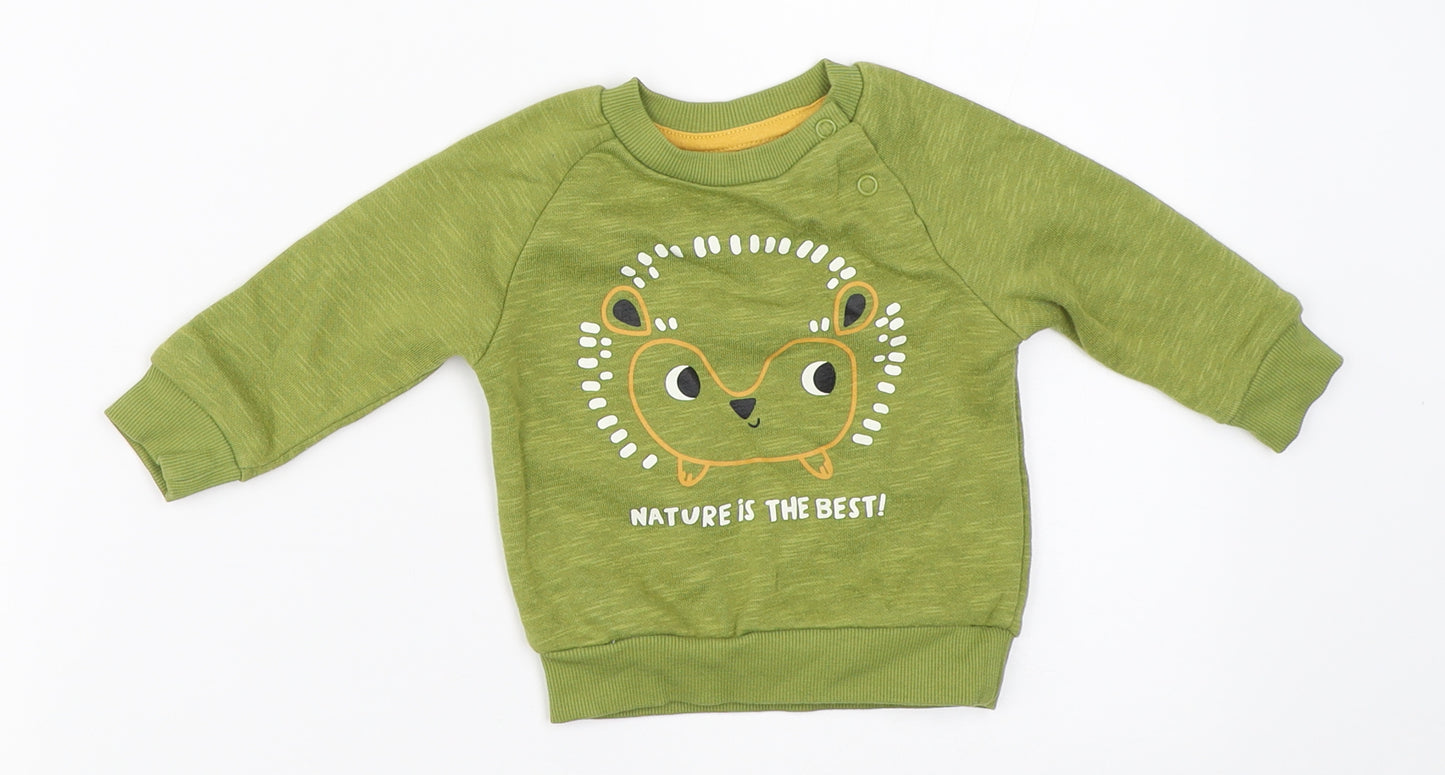 Primark Boys Green   Pullover Jumper Size 3-6 Months