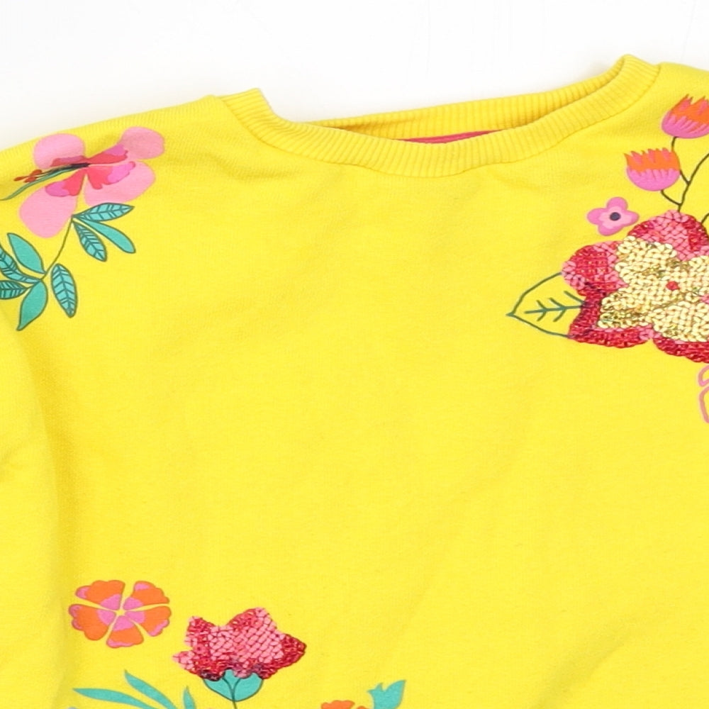 F&F Girls Yellow   Pullover Sweatshirt Size 3-4 Years
