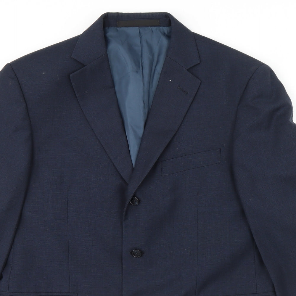 m&s Mens Black   Jacket Blazer Size 42  - Shoulder Pads