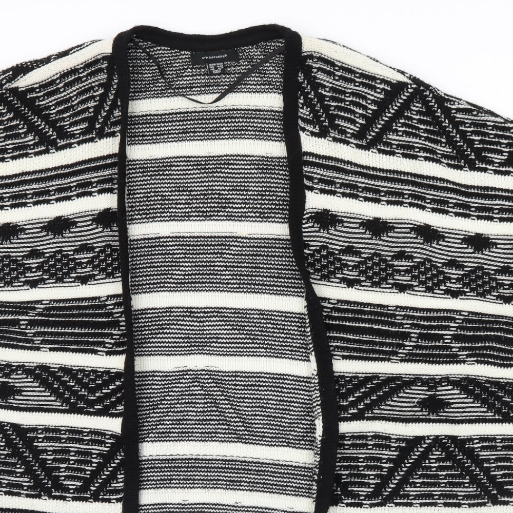 Atmosphere Womens Black Striped  Gilet Jacket Size 18